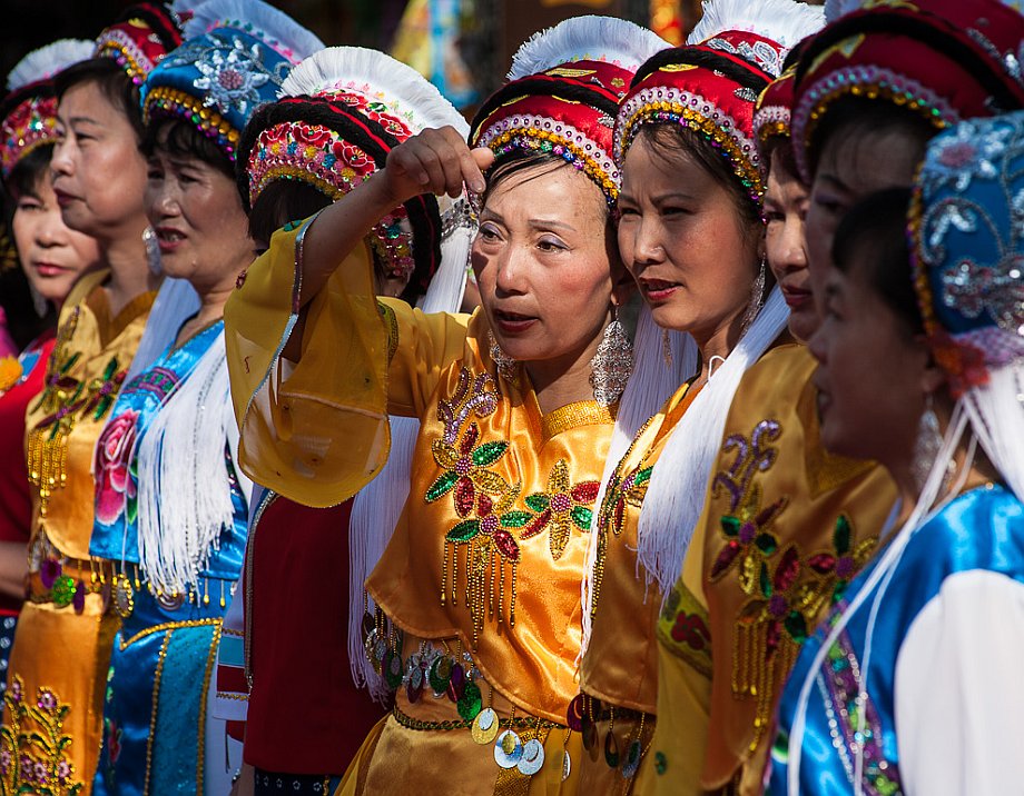 Dali, kobiety Bai w tradycyjnych strojach (Yunnan (Chiny) 2012, część 1/2)